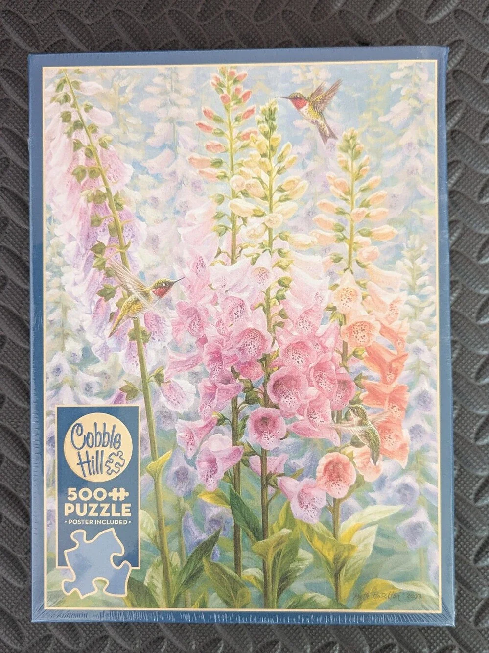 Cobble Hill 500+ Piece Floral Hummingbirds Puzzle - Pink, Lavender, Peach